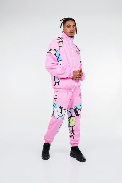 BHYPE SOCIETY PINK SPORT TRACKSUIT- BUBBLE EDITION