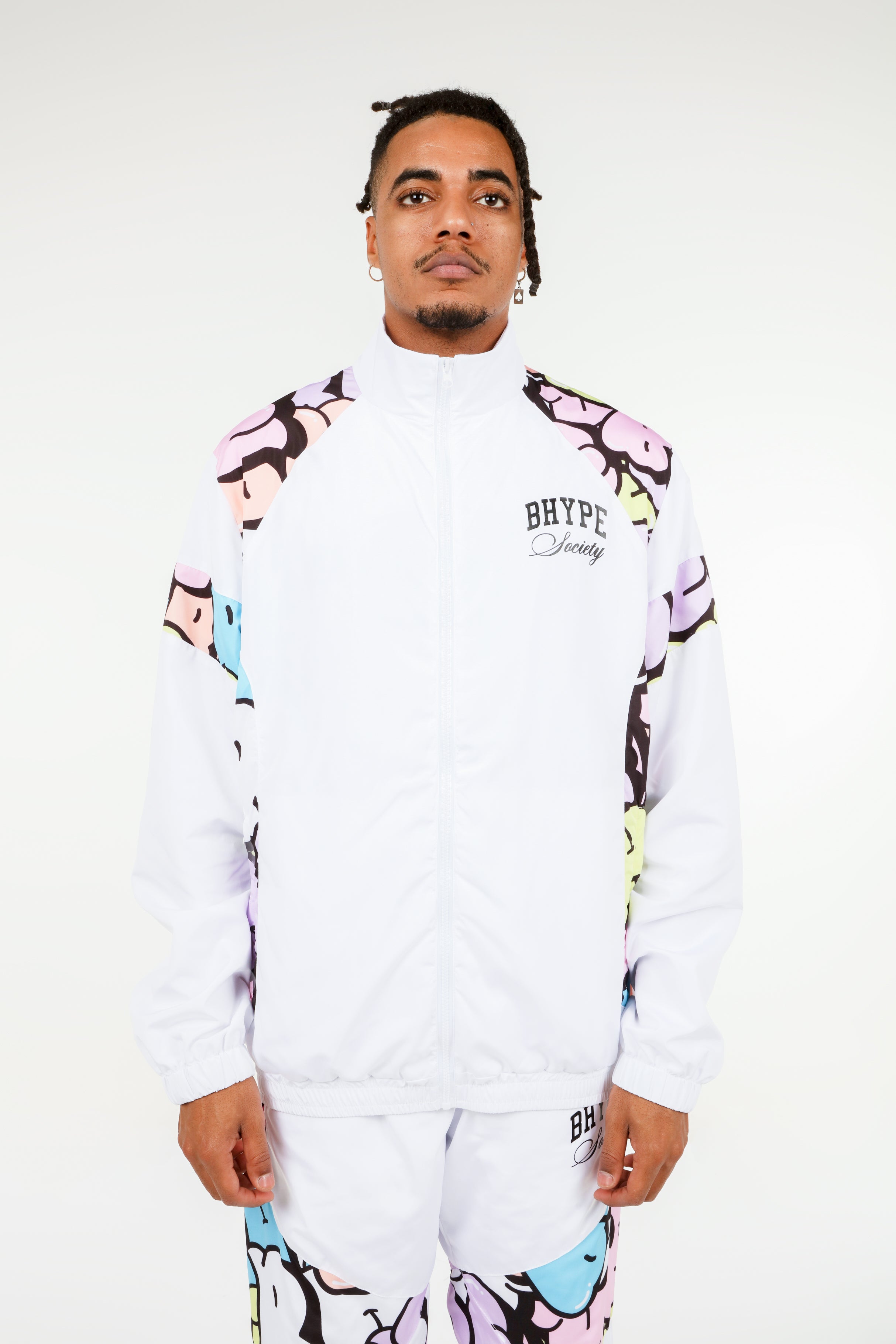 BHYPE SOCIETY WHITE SPORT TRACKSUIT- BUBBLE EDITION