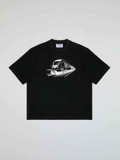 BHYPE SOCIETY METRO CARD BLACK TSHIRT