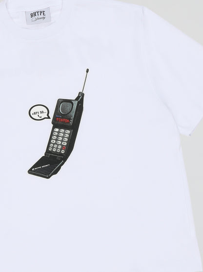 BHYPE RETRO PHONE WHITE TSHIRT