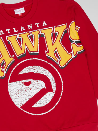 Mitchell & Ness Fashion Fleece Crew Atlanta Hawks