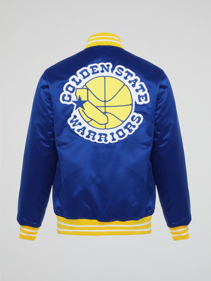 Mitchell & Ness Heavyweight Satin Jacket Golden State Warriors