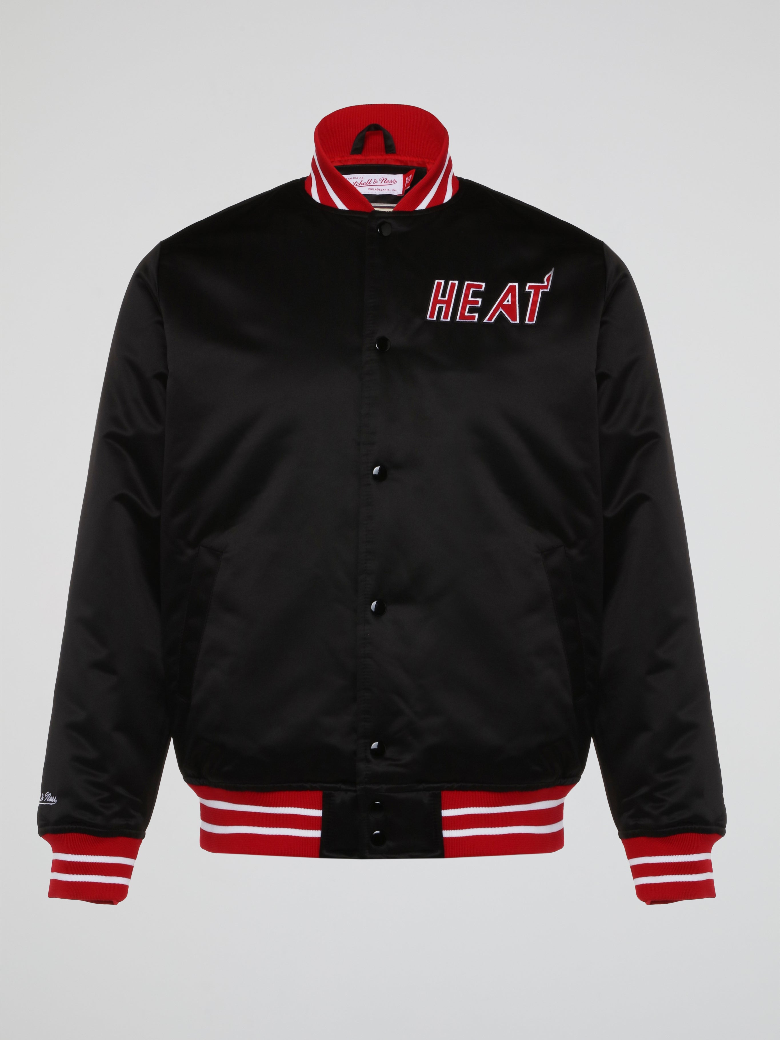 Mitchell & Ness Heavyweight Satin Jacket Miami Heat