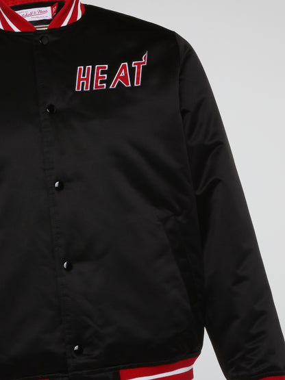 Mitchell & Ness Heavyweight Satin Jacket Miami Heat