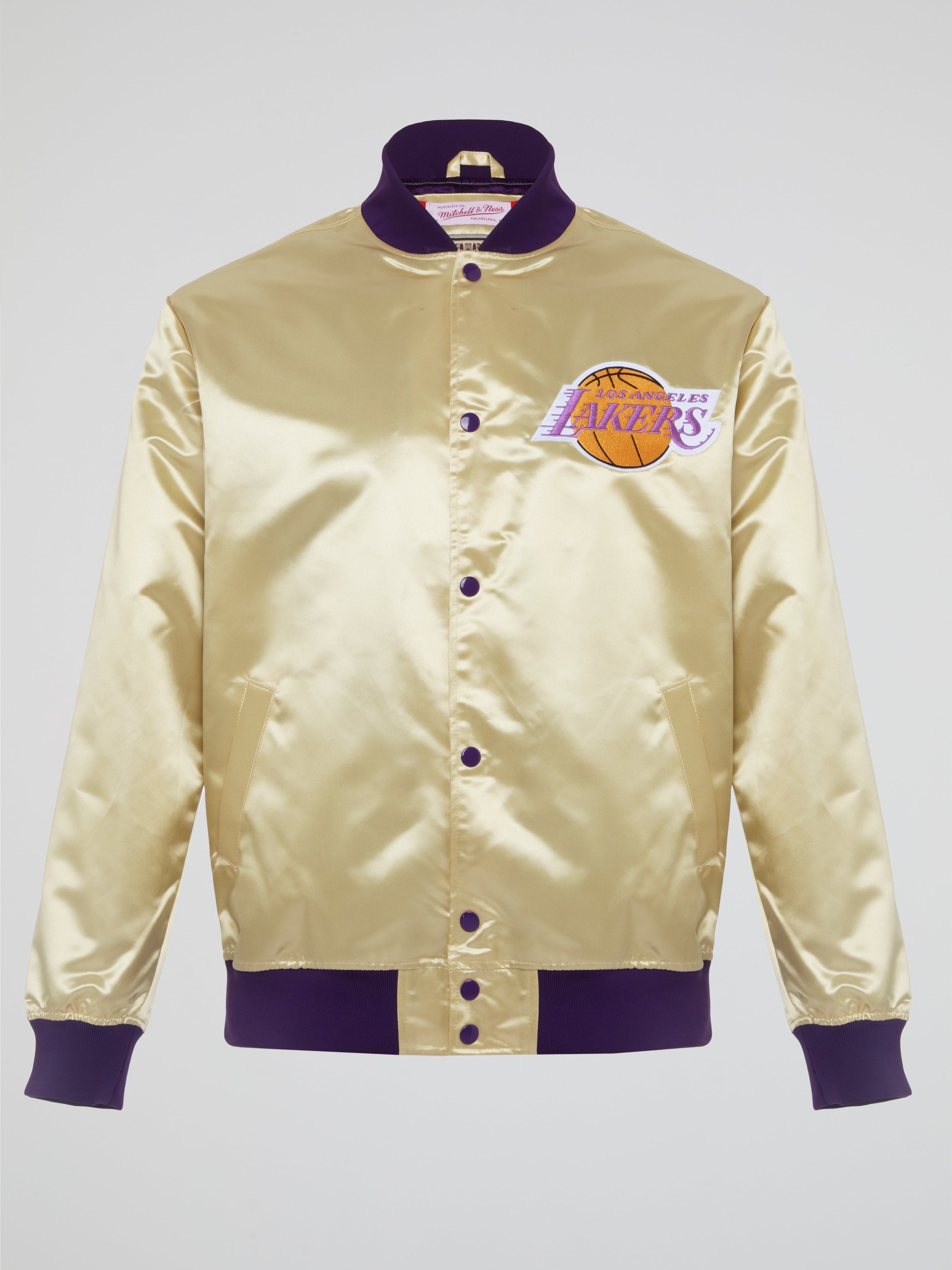 Mitchell & Ness Lightweight Satin Jacket Los Angeles Lakers – Light Gold