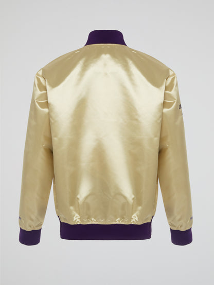 Mitchell & Ness Lightweight Satin Jacket Los Angeles Lakers – Light Gold