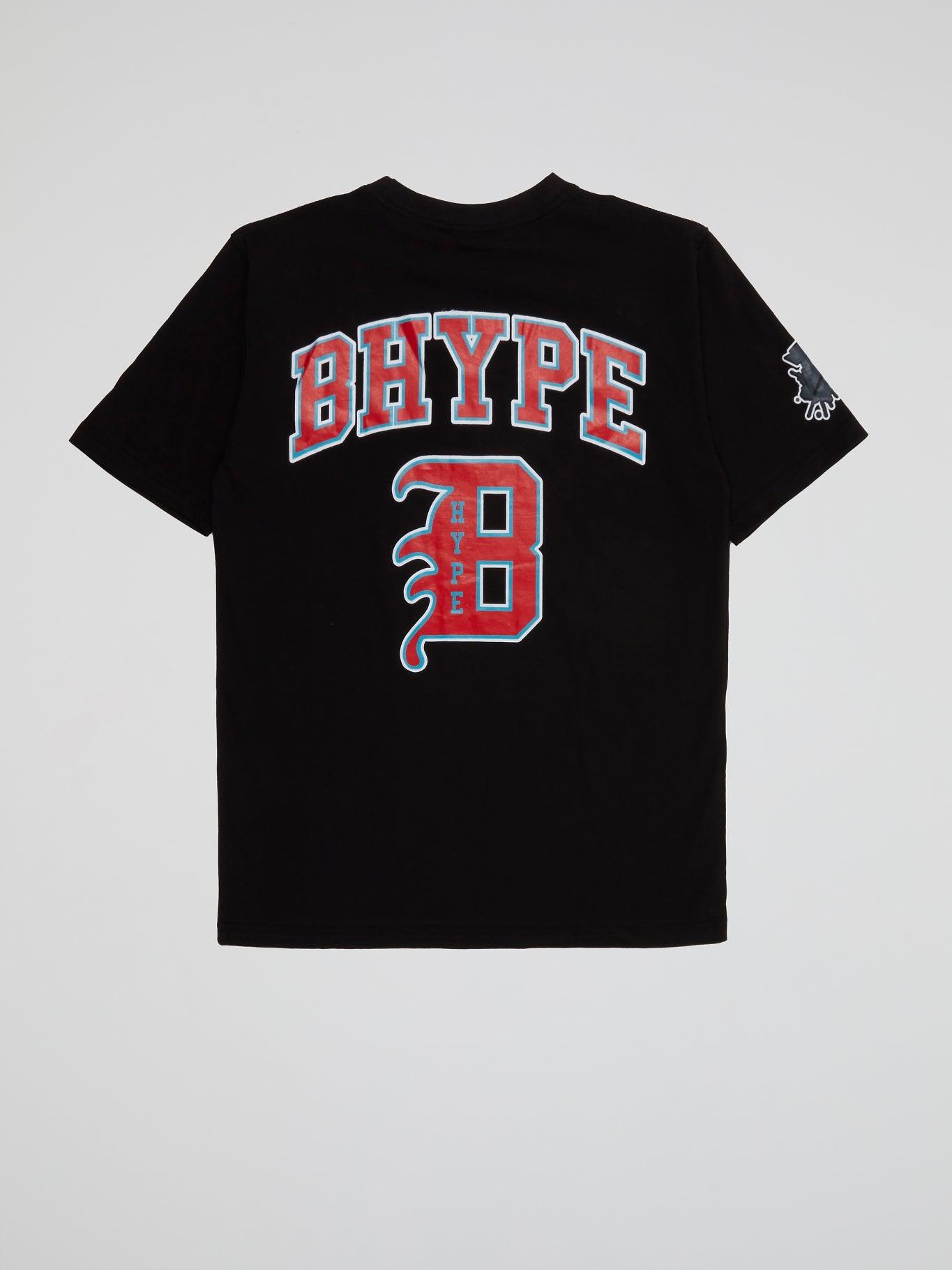 BHYPE BLACK T-SHIRT VARSITY COLLECTION - B-Hype Society