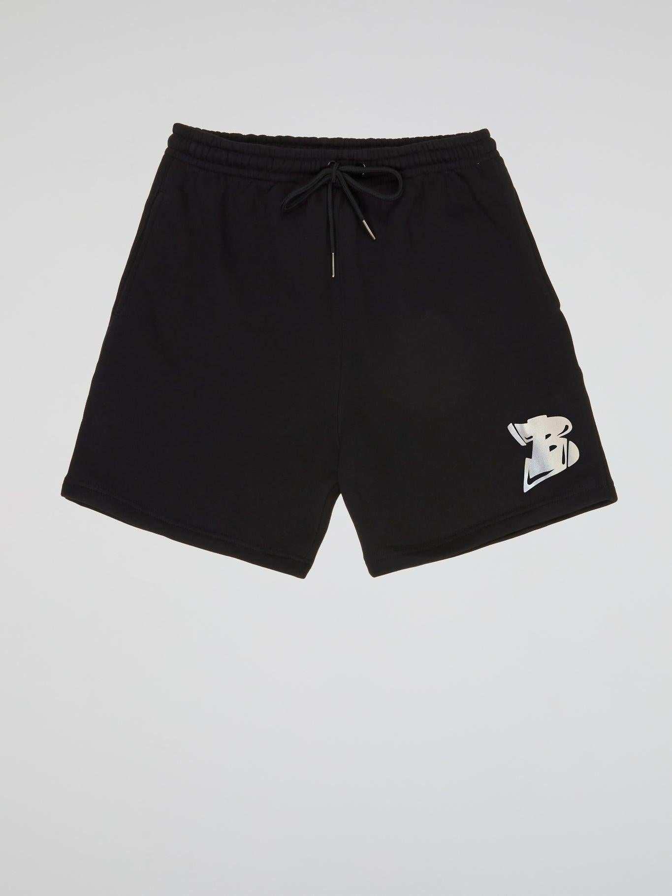 BHYPE LOGO ESSENTIALS BLACK SHORTS - B-Hype Society