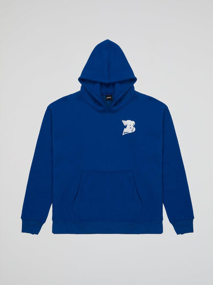 BHYPE LOGO ESSENTIALS BLUE HOODIE - B-Hype Society