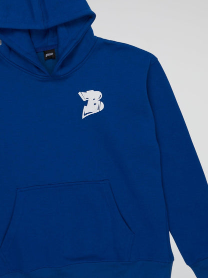 BHYPE LOGO ESSENTIALS BLUE HOODIE - B-Hype Society