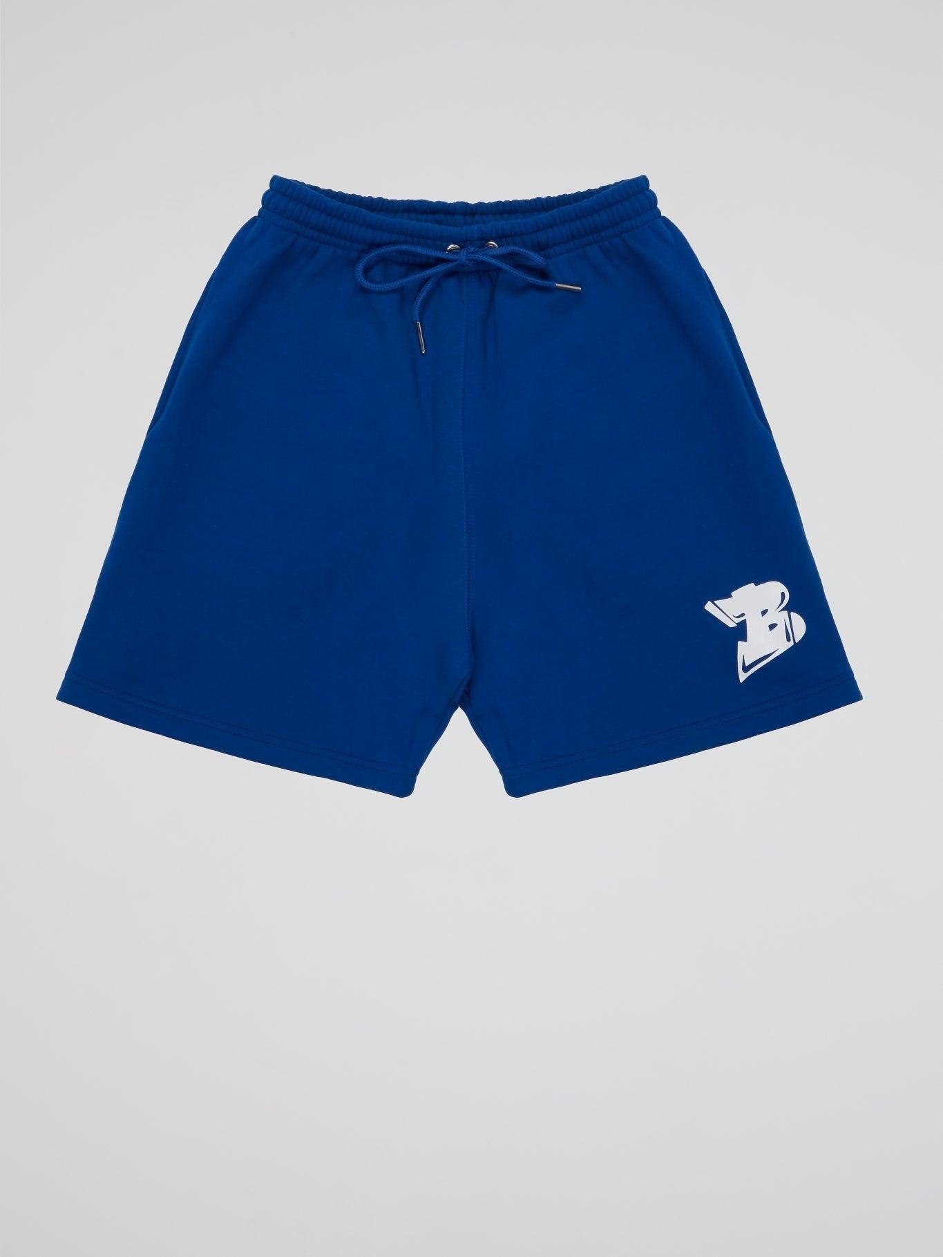 BHYPE LOGO ESSENTIALS BLUE SHORTS - B-Hype Society