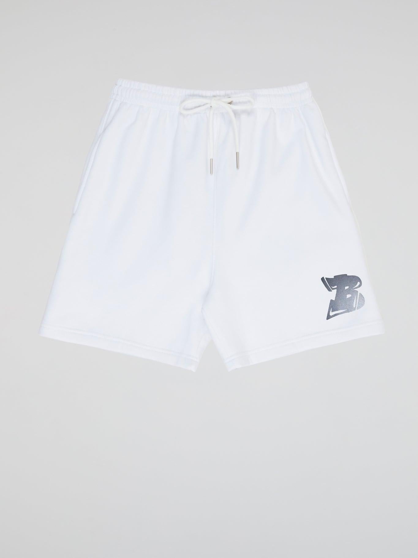 BHYPE LOGO ESSENTIALS WHITE SHORTS - B-Hype Society