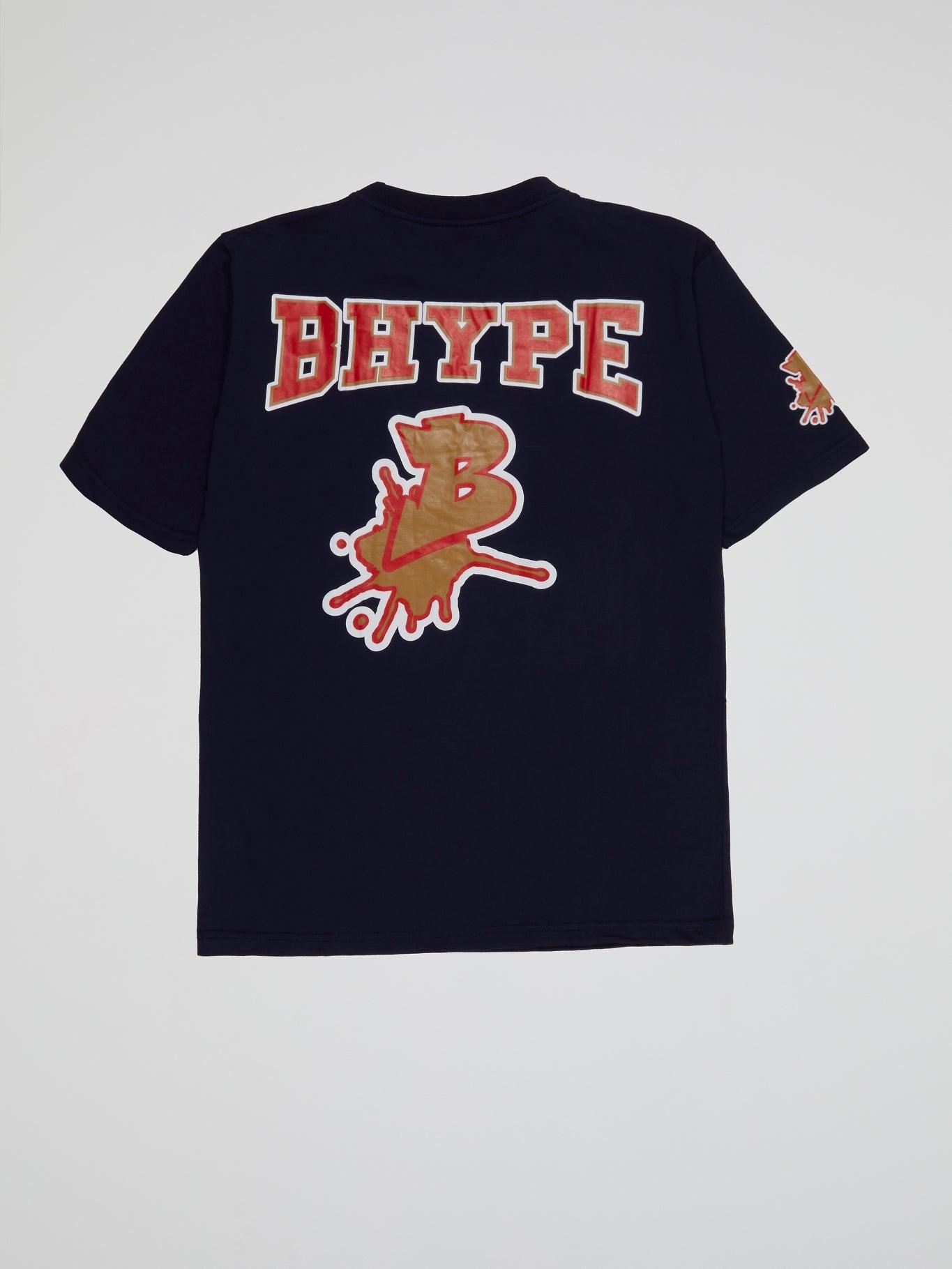 BHYPE MARINE BLUE T-SHIRT VARSITY COLLECTION - B-Hype Society