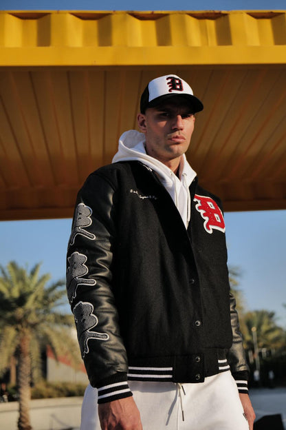 BHYPE VARSITY COLLECTION JACKET BLACK - B-Hype Society