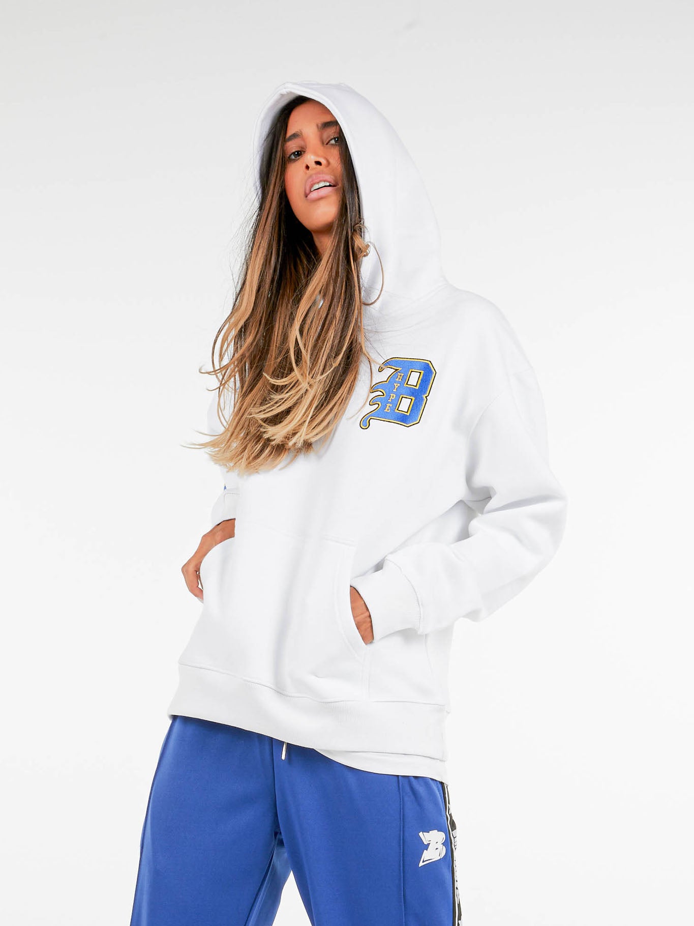 Bhype Society - Bhype White Hoodie Varsity Collection