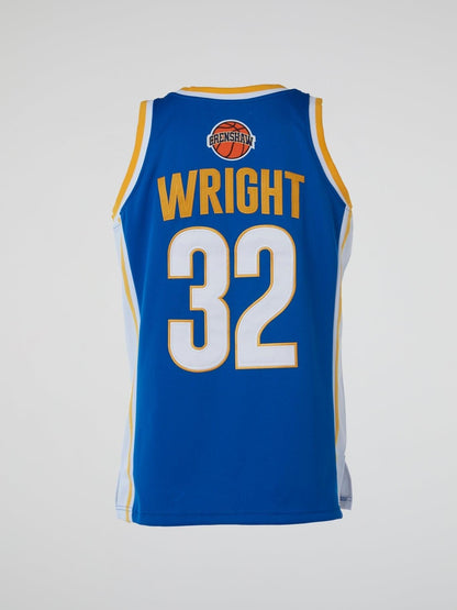 Blue Love and Basketball Wright Basketball Jersey - B-Hype Society