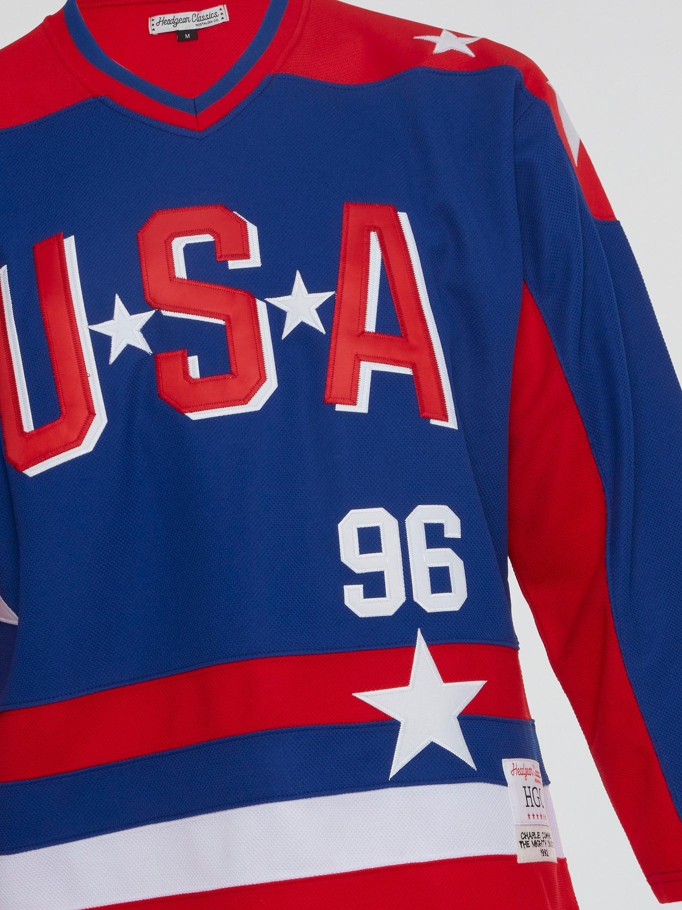 Conway Mighty Ducks USA Jersey Blue - B-Hype Society