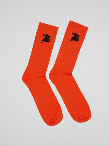 Essentials B Socks Orange - B-Hype Society