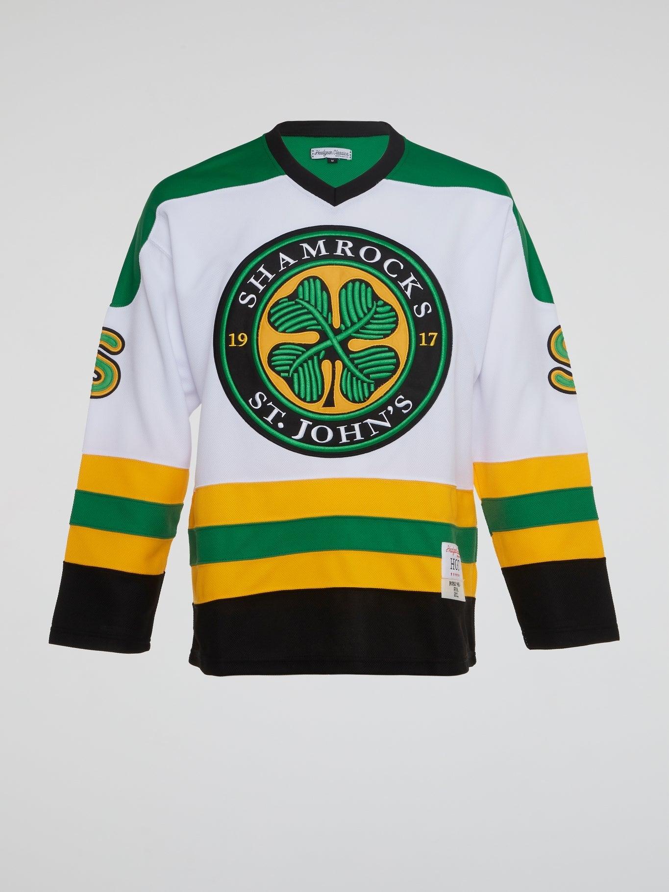 Goon Shamrock Hockey Jersey White - B-Hype Society