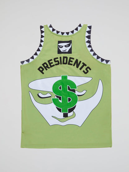 Green Dead Presidents Basketball Jersey - B-Hype Society