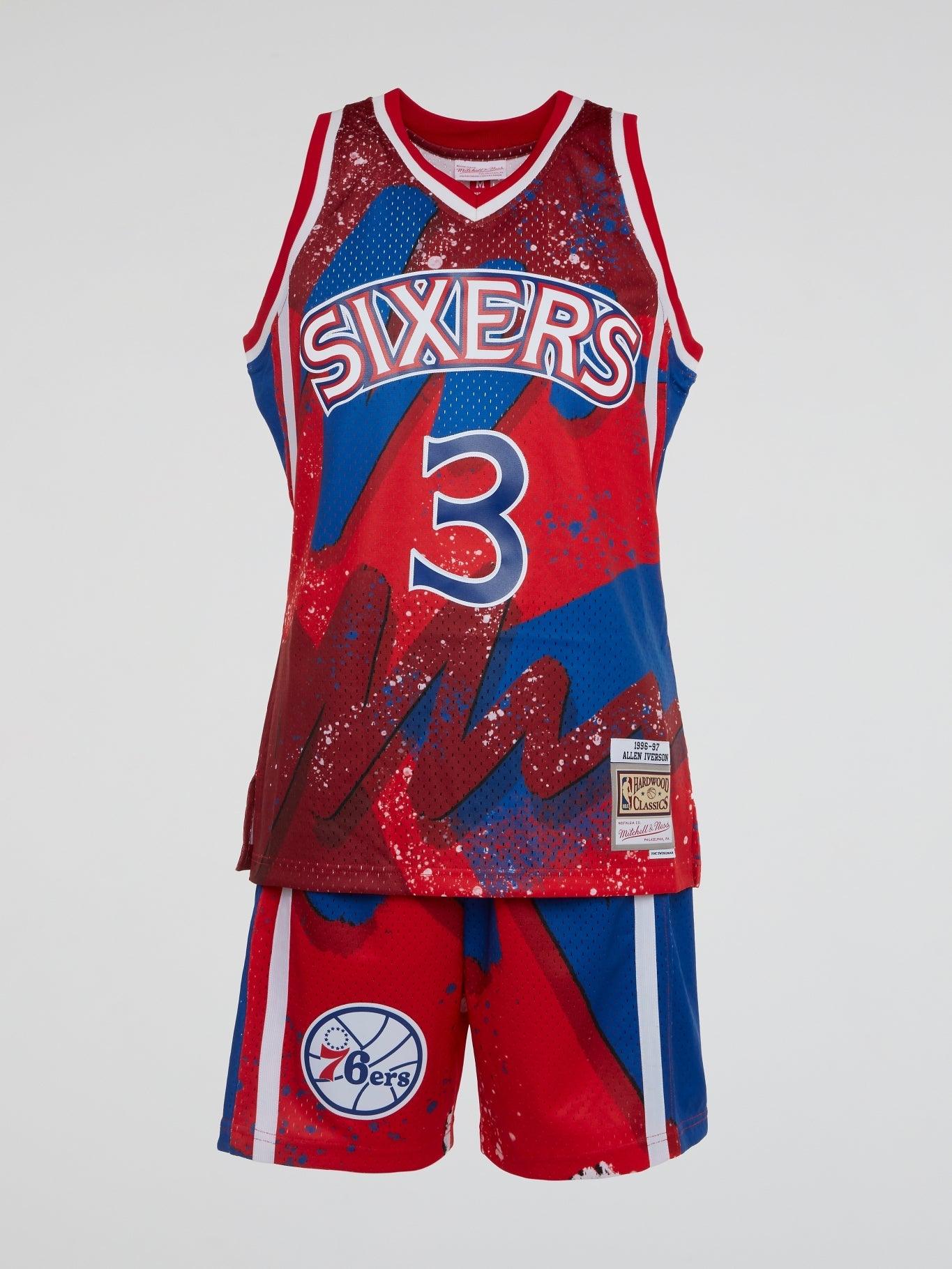 Hyper Hoops Swingman Jersey 76Ers 1996 Allen Iverson - Scarlet - B-Hype Society