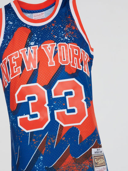 Hyper Hoops Swingman Jersey Knicks 1991 Patrick Ewing - Blue - B-Hype Society