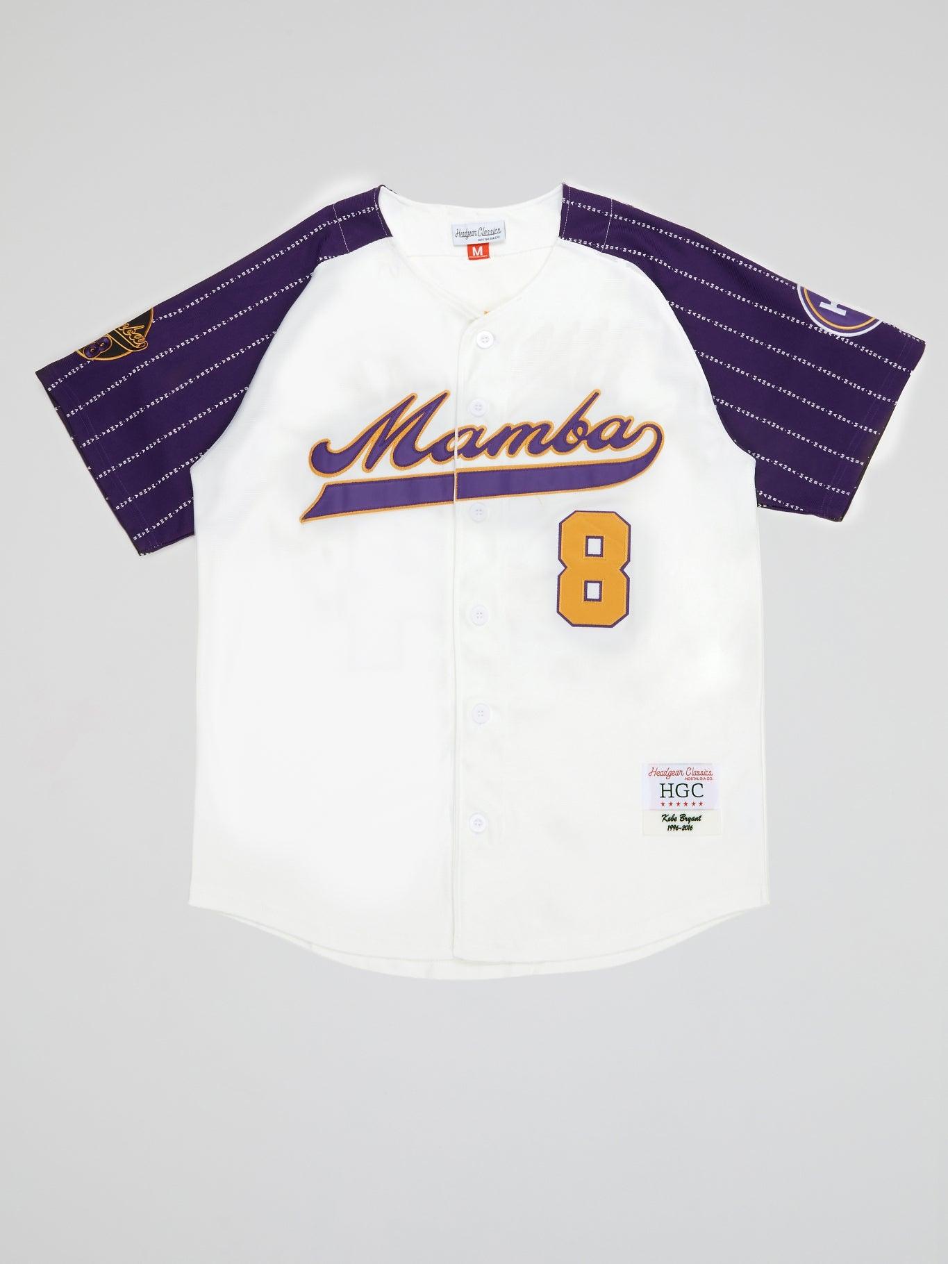 Mamba Bryant White and Purple Button Down Jersey - B-Hype Society