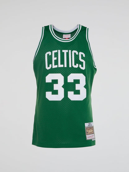 NBA Swingman Home Jersey Celtics 85 Larry Bird - White - B-Hype Society