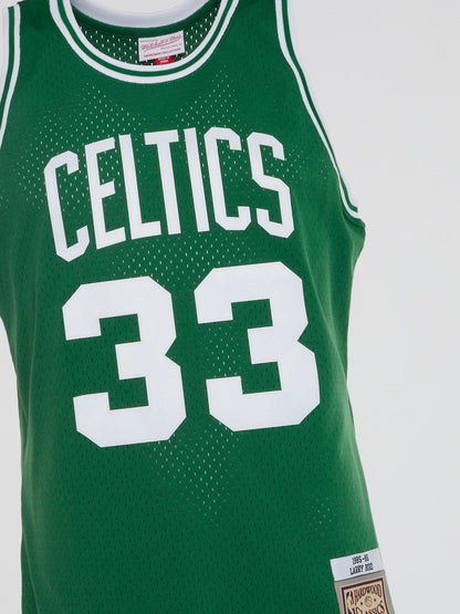 NBA Swingman Home Jersey Celtics 85 Larry Bird - White - B-Hype Society