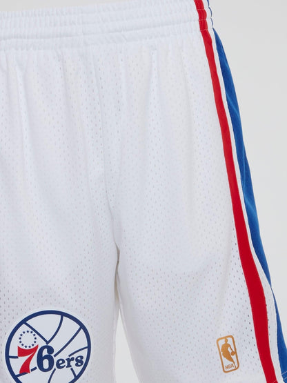 NBA Swingman Home Shorts 76Ers 96-97 - White - B-Hype Society