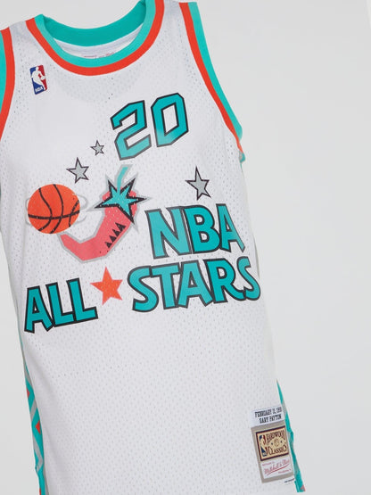 NBA Swingman Jersey All Star 96 Gary Payton - White - B-Hype Society