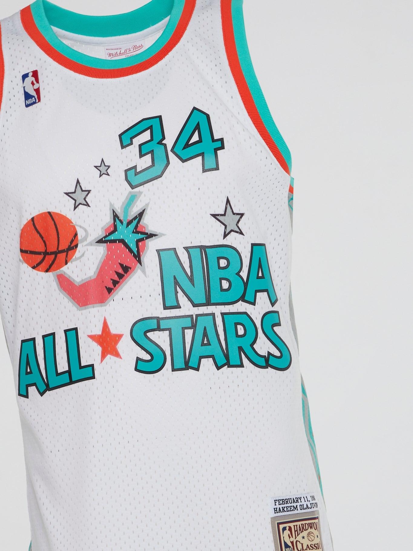 NBA Swingman Jersey All Star 96 Hakeem Olajuwon - White - B-Hype Society