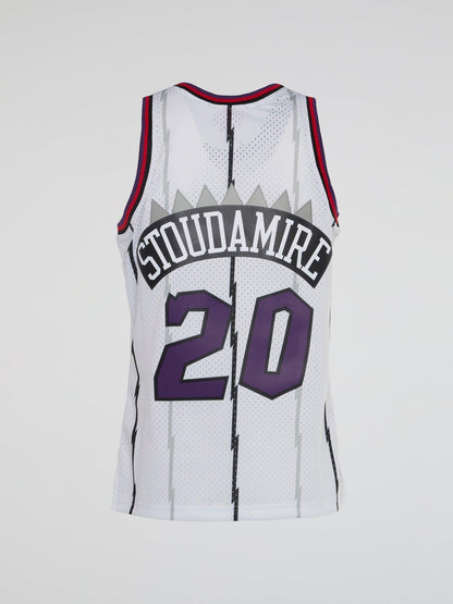 NBA Swingman Jersey Raptors 1995 Damon Stoudamire - White - B-Hype Society