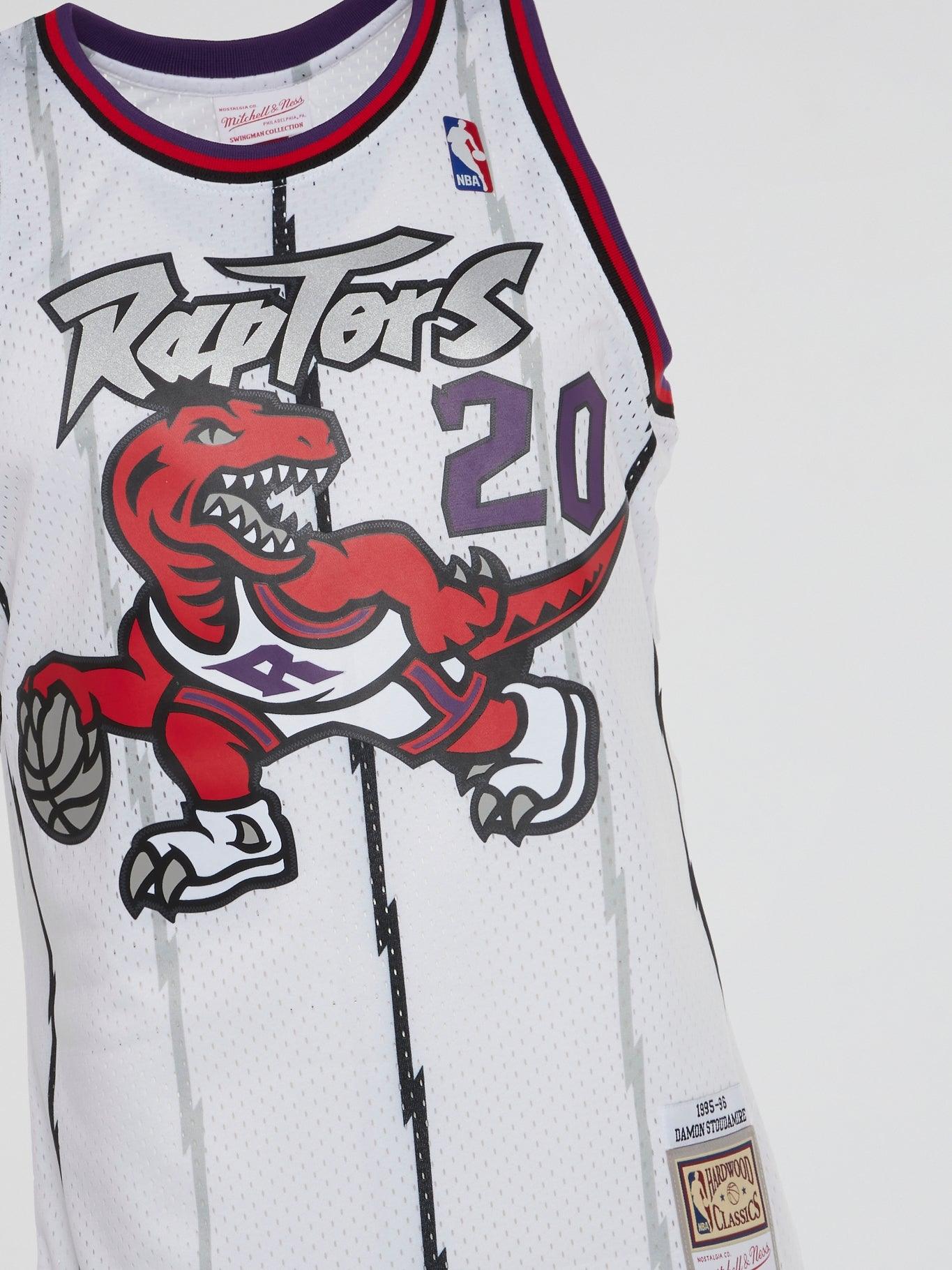 NBA Swingman Jersey Raptors 1995 Damon Stoudamire - White - B-Hype Society