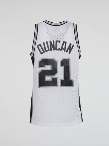 NBA Swingman Jersey Spurs 98 Tim Duncan - White - B-Hype Society