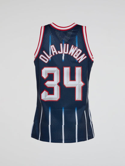 NBA Swingman Road Jersey Rockets 96 Hakeem Olajuwon - Navy - B-Hype Society