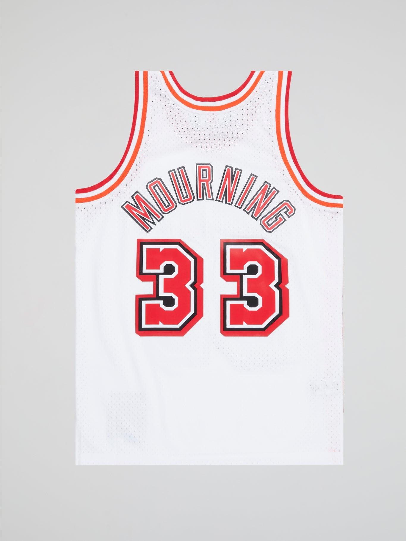 NBA White Jersey Heat 1996 Alonzo Mourning - B-Hype Society