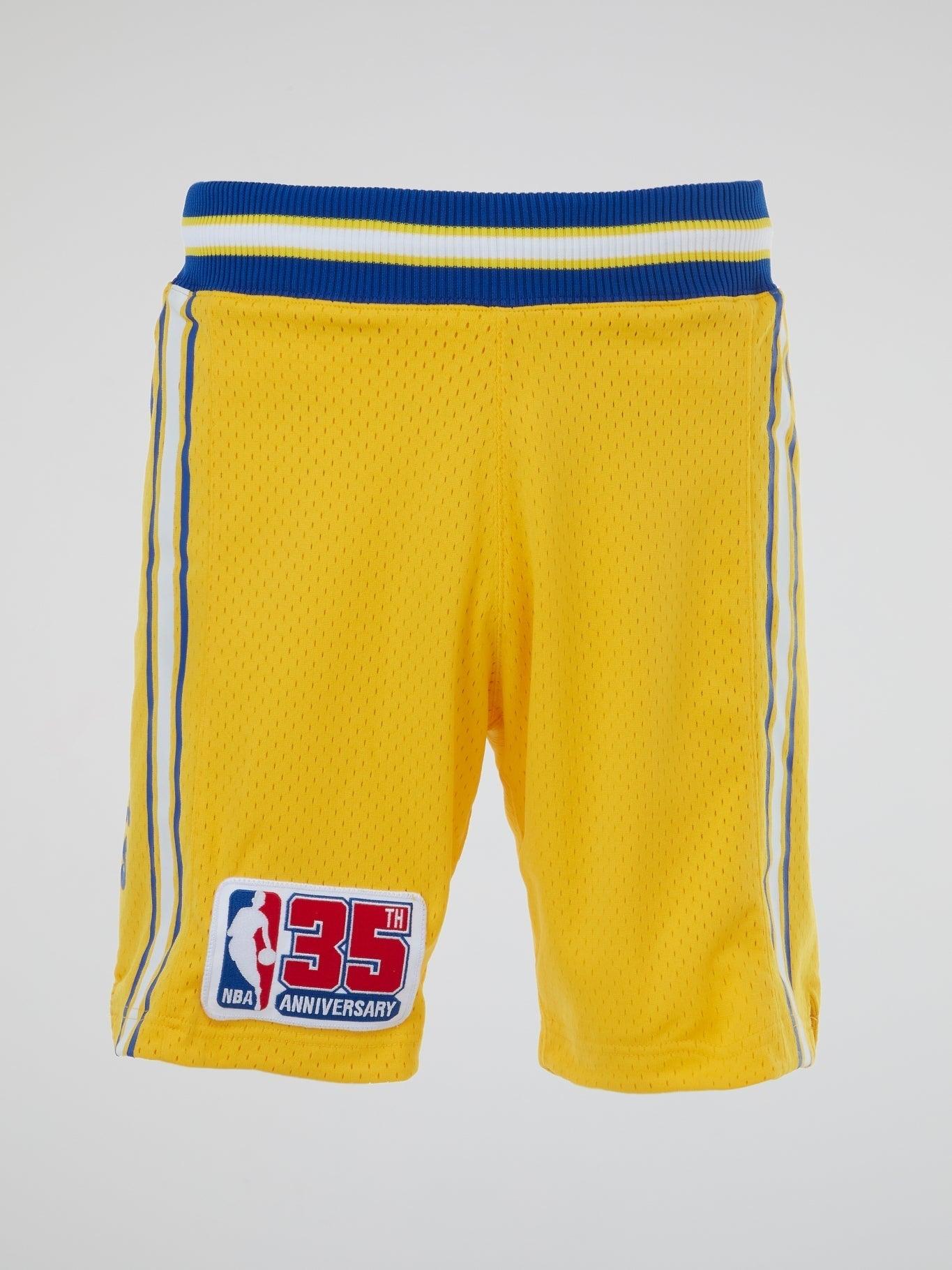 NBA Yellow Authentic Basketball Shorts - B-Hype Society