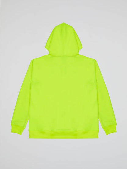 NEON YELLOW HOODIE BHYPE LOGO ESSENTIALS - B-Hype Society