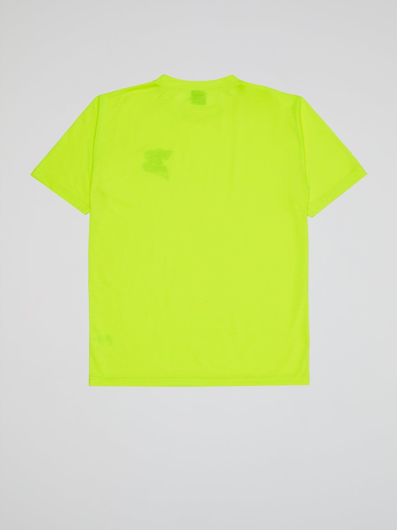 NEON YELLOW T-SHIRT BHYPE LOGO ESSENTIALS - B-Hype Society