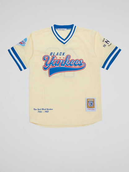 New York Black Yankees Cream Pullover Jersey - B-Hype Society