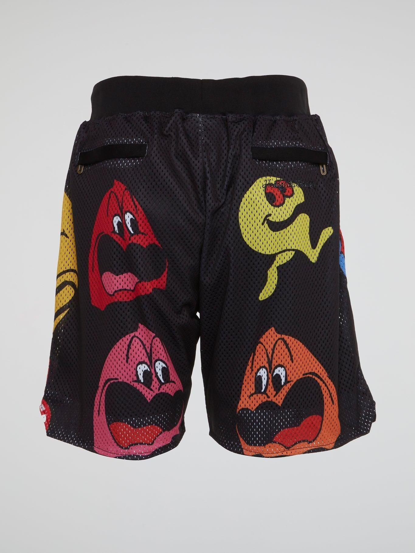 Pacman Black Shorts - B-Hype Society