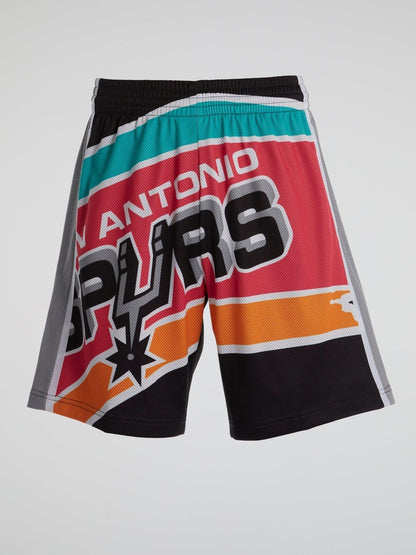 San Antonio Spurs 1998 Big Face Shorts - B-Hype Society