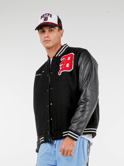 Bhype Society - Bhype Varsity Collection Jacket Black