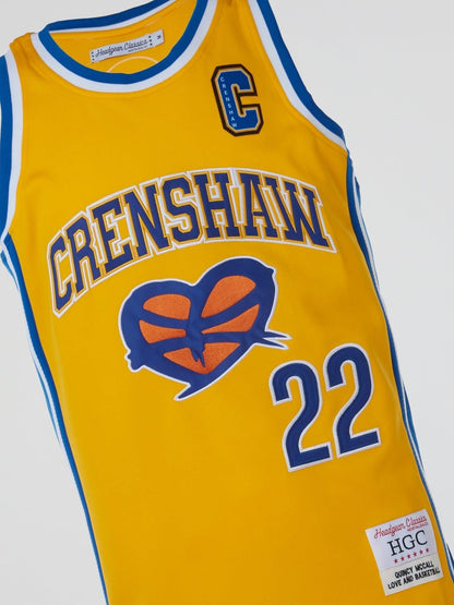 Yellow Love and Basketball McCall Basketball Jersey - B-Hype Society