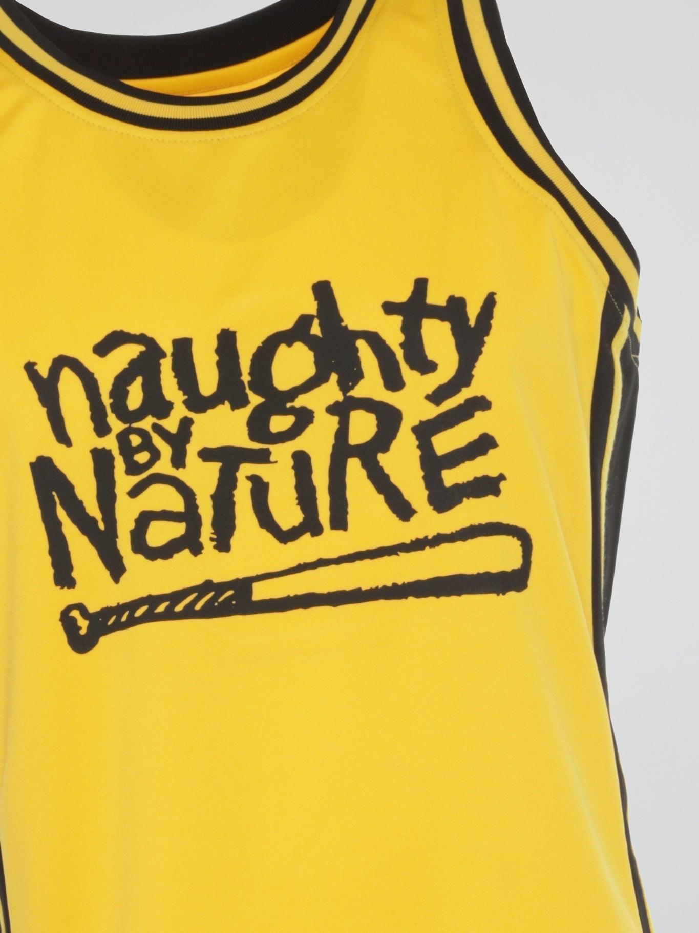 Yellow Naughty By Nature Basketball Jersey - B-Hype Society