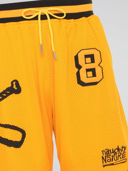 Yellow Naughty By Nature Basketball Shorts - B-Hype Society